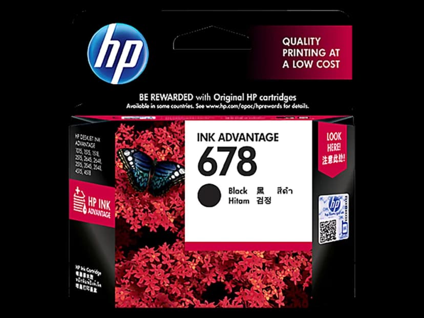 HP 678 Black Original Ink Advantage Cartridge