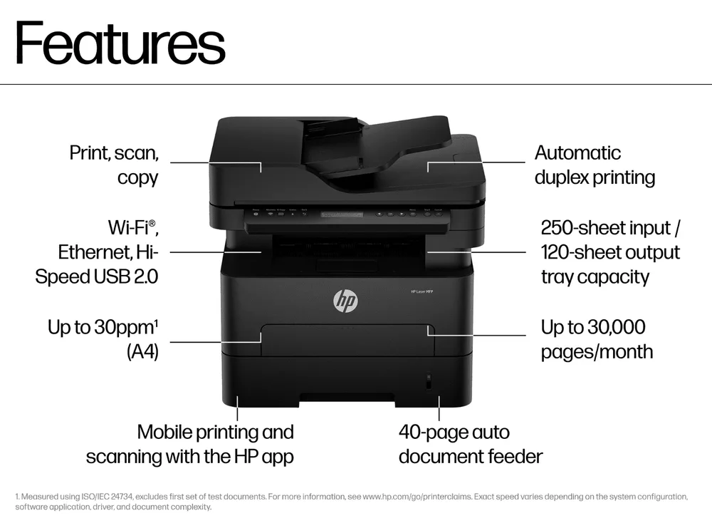 HP Laser MFP 323sdnw view 2