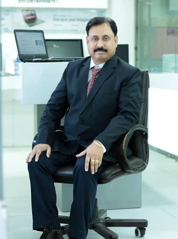 Sanjeev Walia, Founder and Owner of Jetage Computer Traders, at the HP World showroom in Sector 17 Chandigarh
